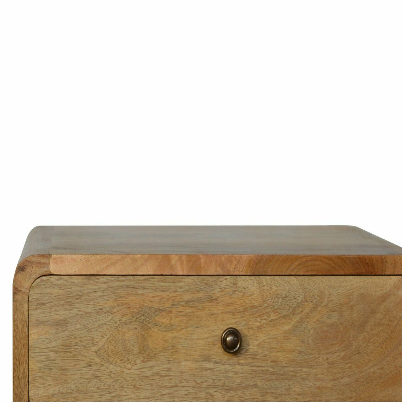Mid Century Modern Style 2 Drawer Curved Bedside photo 480.0