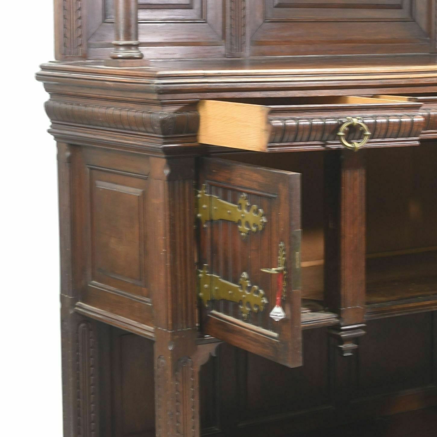 Trolley Body In Walnut Gothic Style Late 19th Century photo for sale