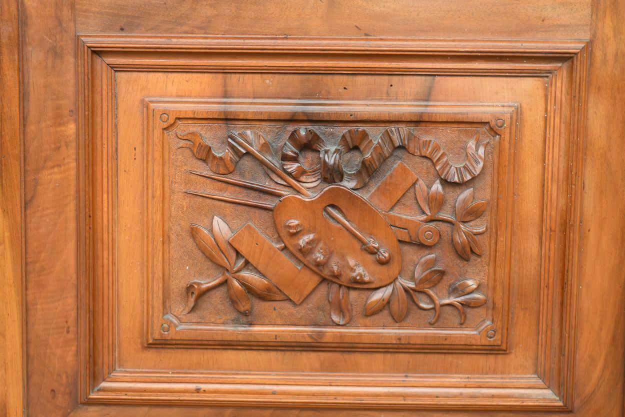 photo for sale Renaissance Style Bookcase In 19th Century Walnut