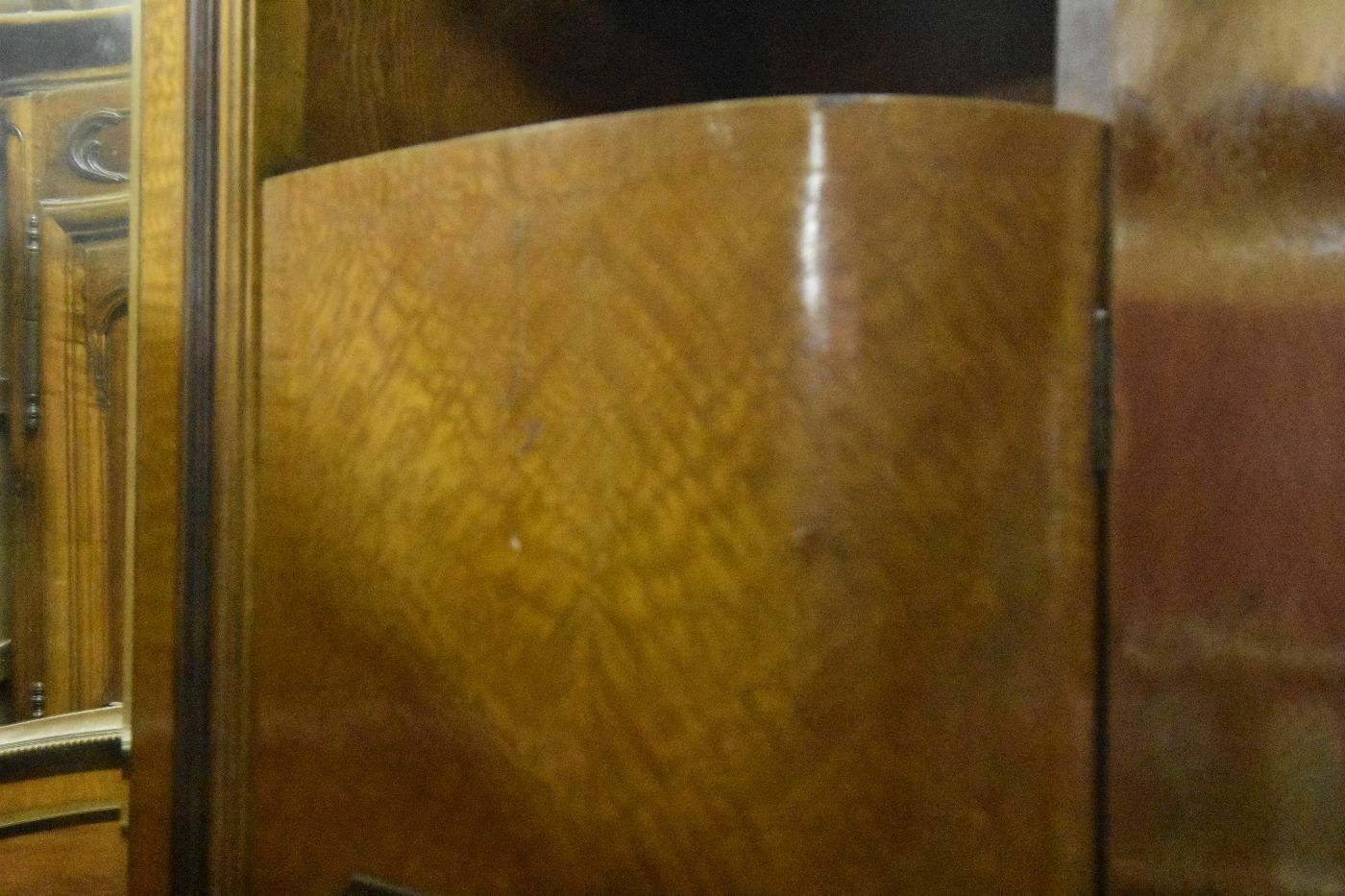 photo furniture Mirror Cabinet 1900 Art Nouveau Mahogany And Maple Burr