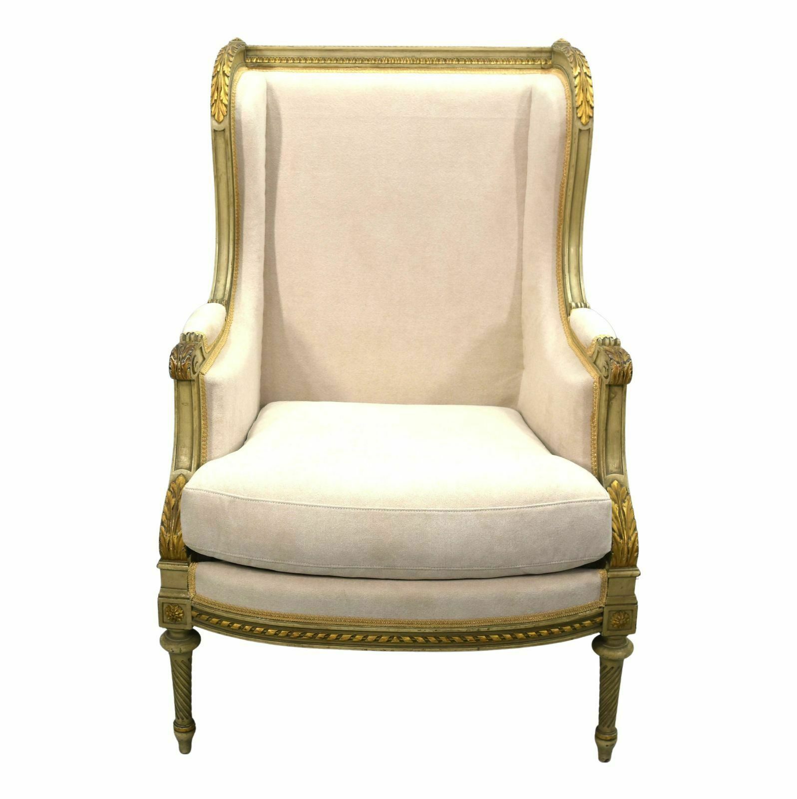 Louis XVI Style Gilded Shepherdess Armchair Late 19th Century