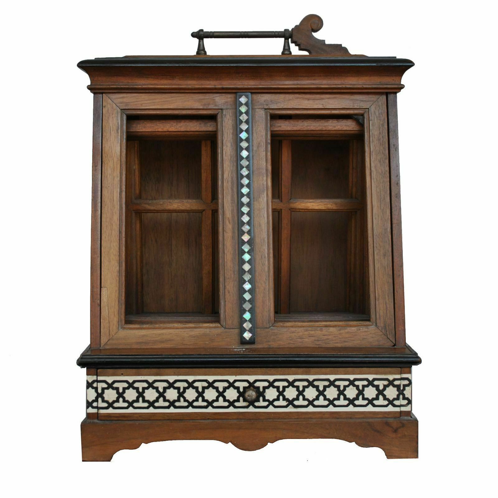 Multiple Photo Frames In Wood And Inlays, Early 20th Century, Oriental Style