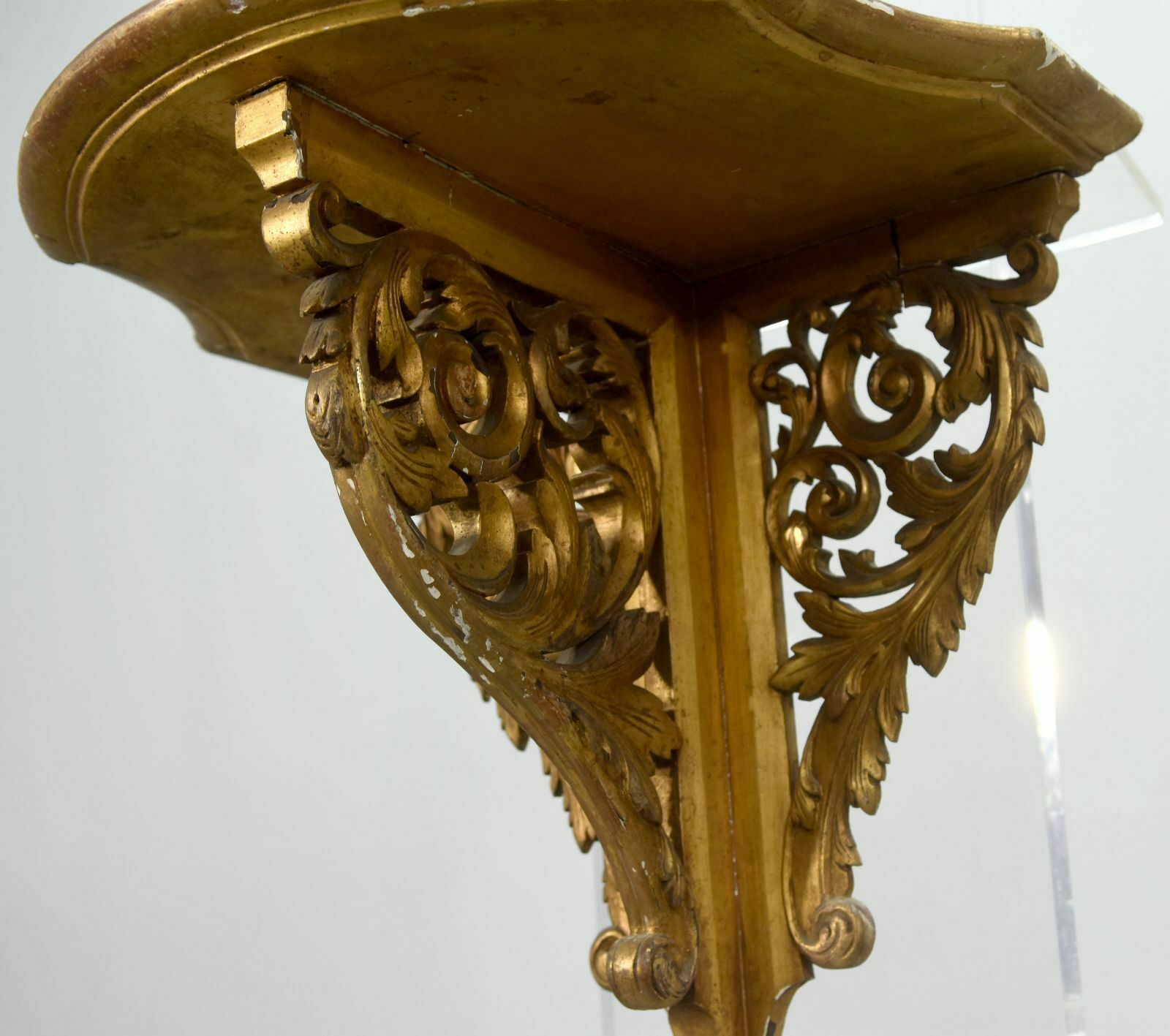 Louis XV Style Corner Shelf In Gilded Wood 1900 photo Furniture
