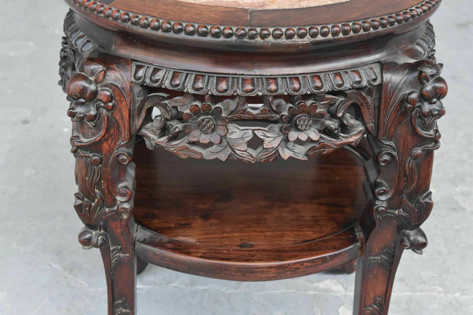 Indochinese Harness In Ironwood And 19th Century Marble Top photo for sale