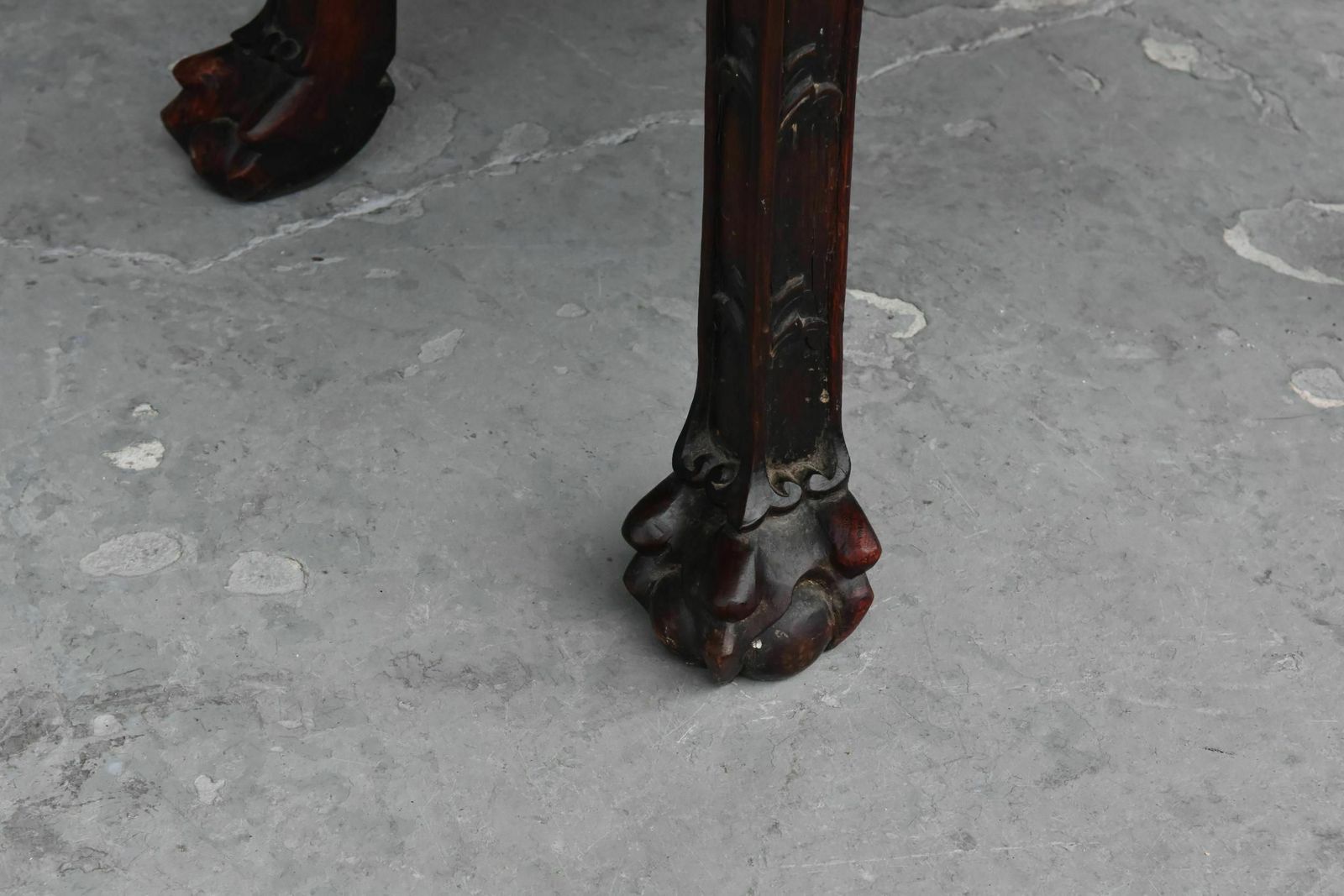 Indochinese Harness In Ironwood And 19th Century Marble Top photo vintage