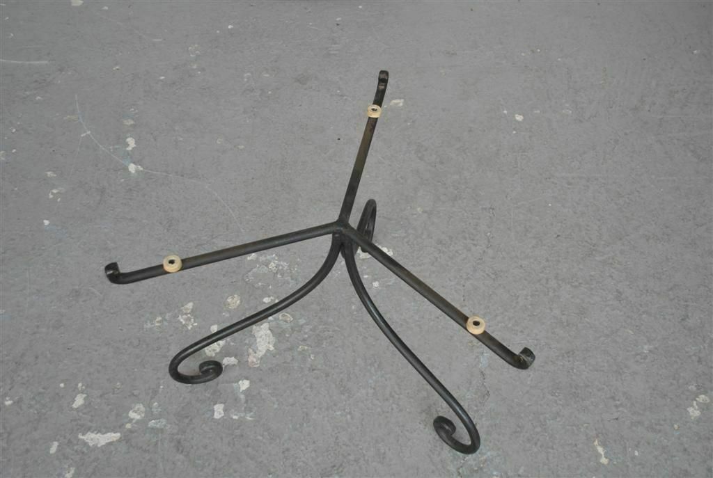 Wrought Iron Coffee Table 1940 Style Onyx Top With Inlays photo vinterior