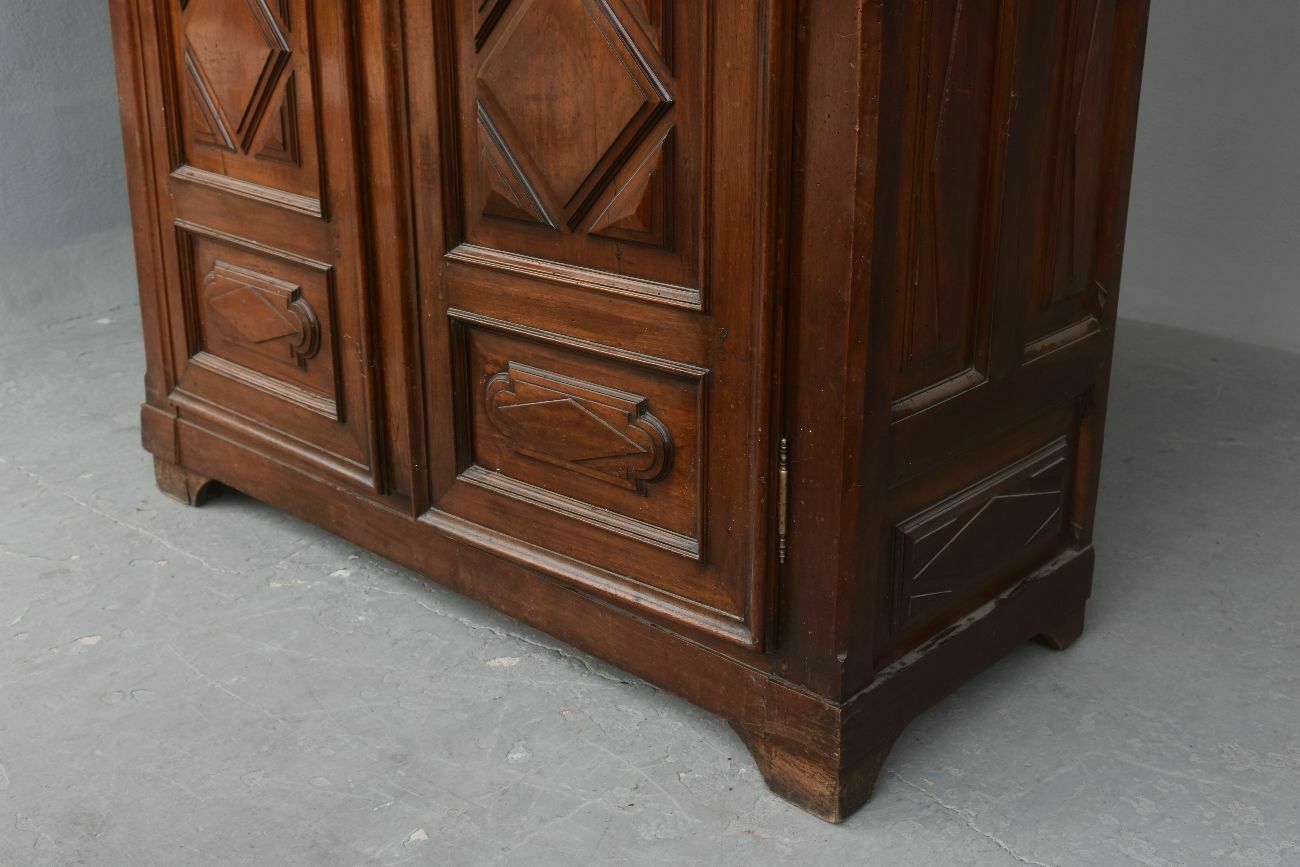 photo furniture Eighteenth Century Walnut Cabinet With Diamond Tipped