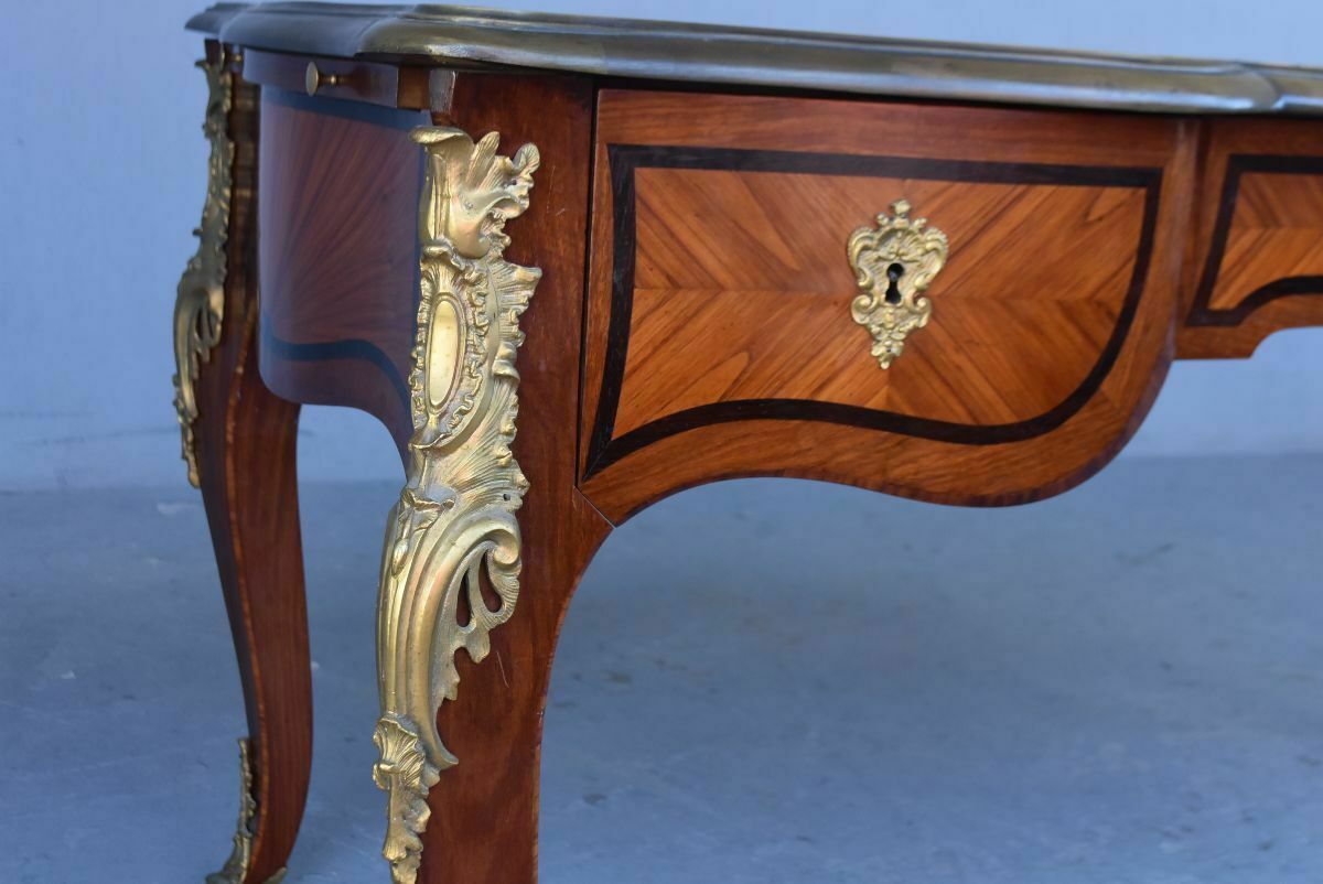 Napoleon III Desk With Rich Gilded Bronze Register photo Furniture