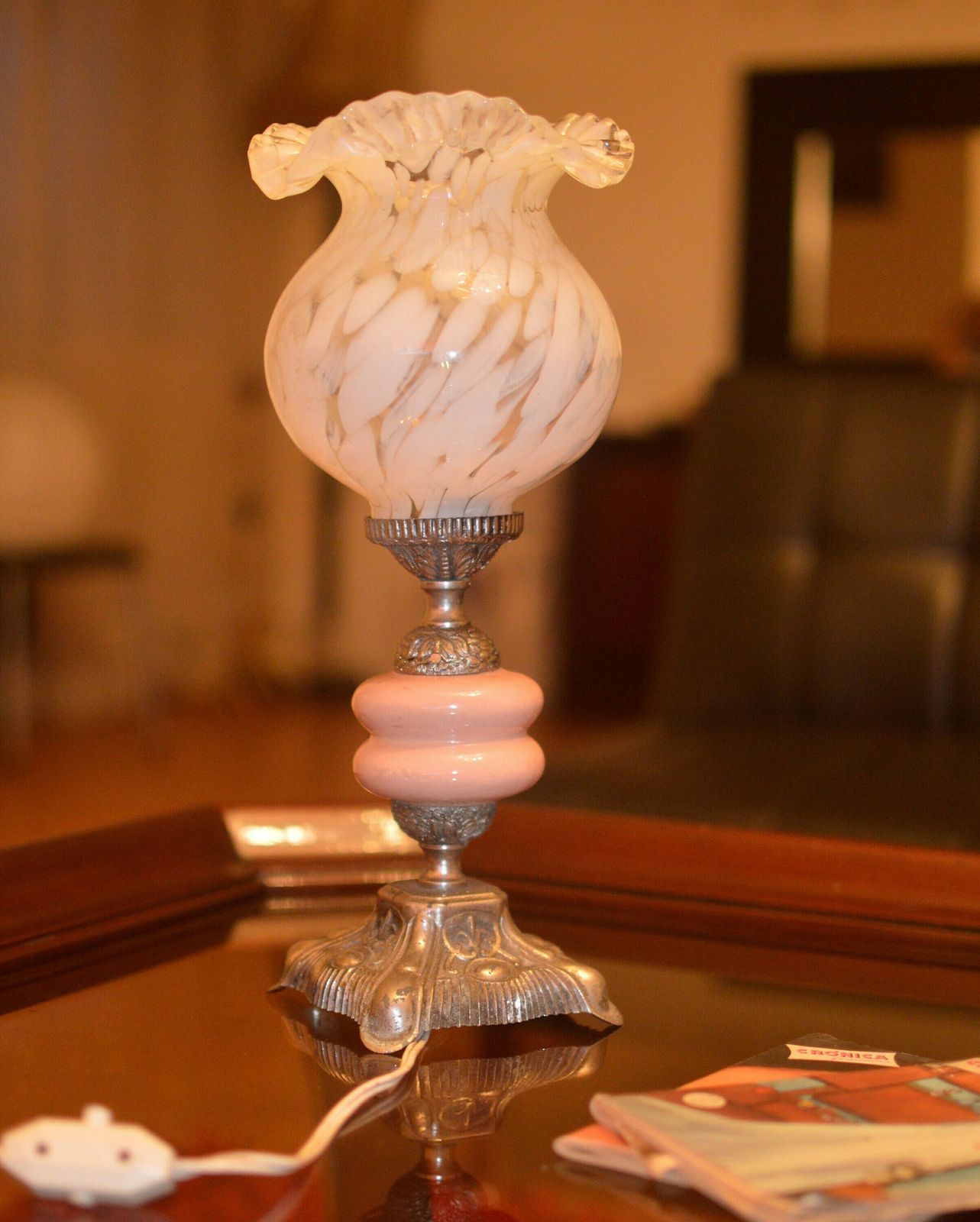 Vintage Table Lamp 1950 Midcentury Lamp. Stilnovo Lamp Moderniste photo for sale