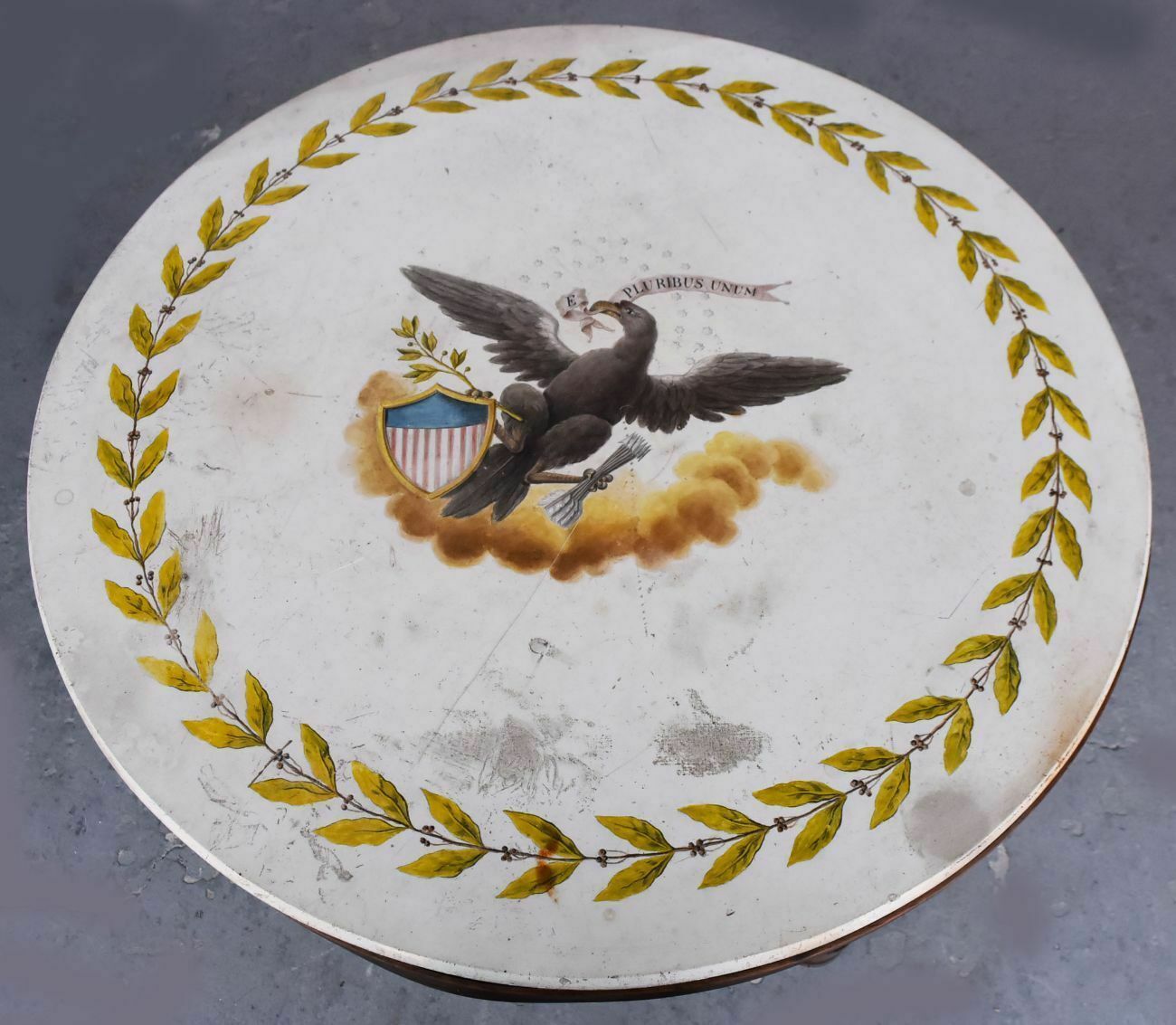 Scagliola Couchon By Philip Della Valle Depicting The American Eagle 1820 83 413.70   Gb photo Furniture