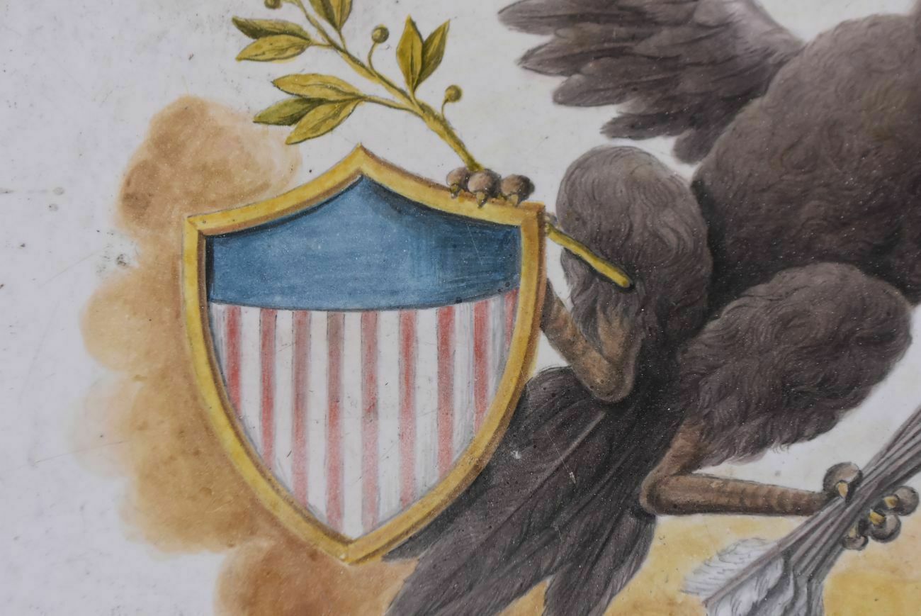 Scagliola Couchon By Philip Della Valle Depicting The American Eagle 1820 83 413.70   Gb photo buy