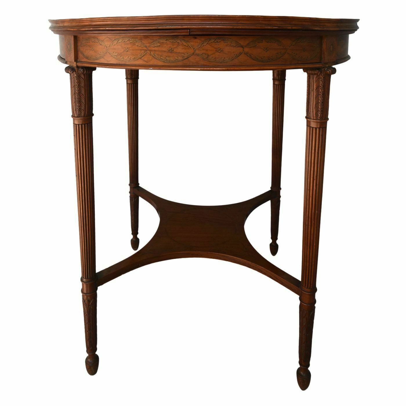 19th Century English Satinwood Pedestal Table photo furniture