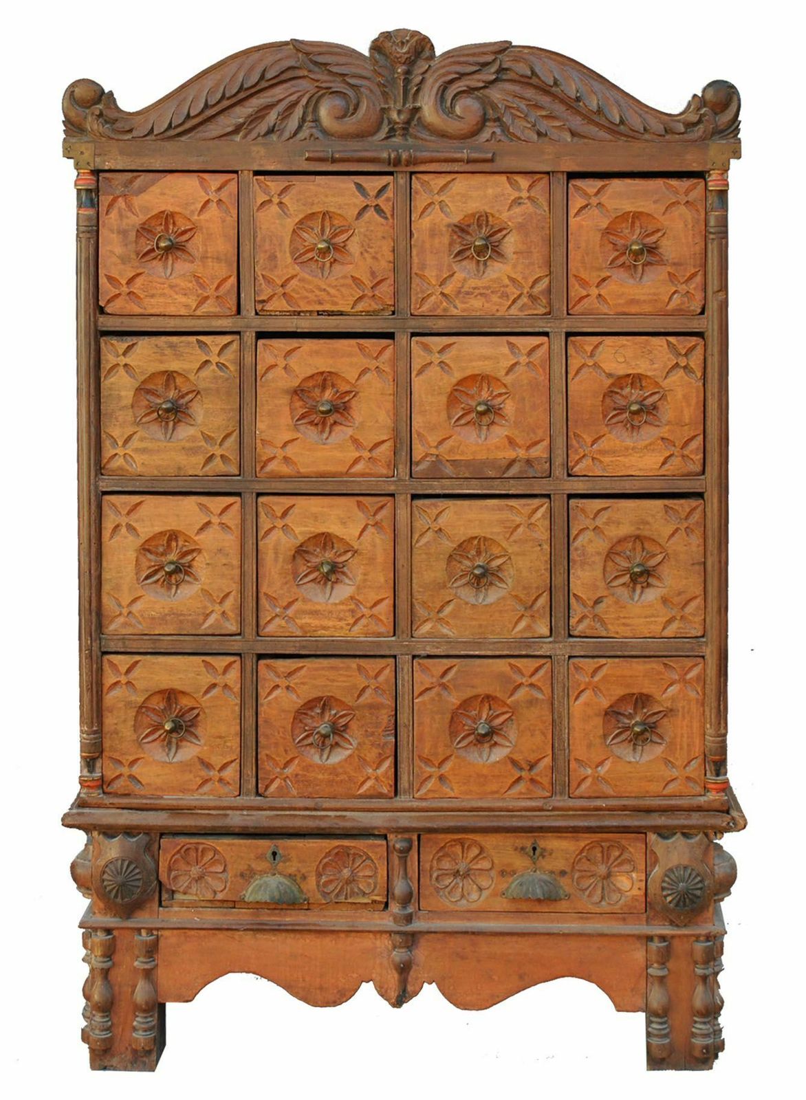 Indian Sideboard With Drawers, Oriental