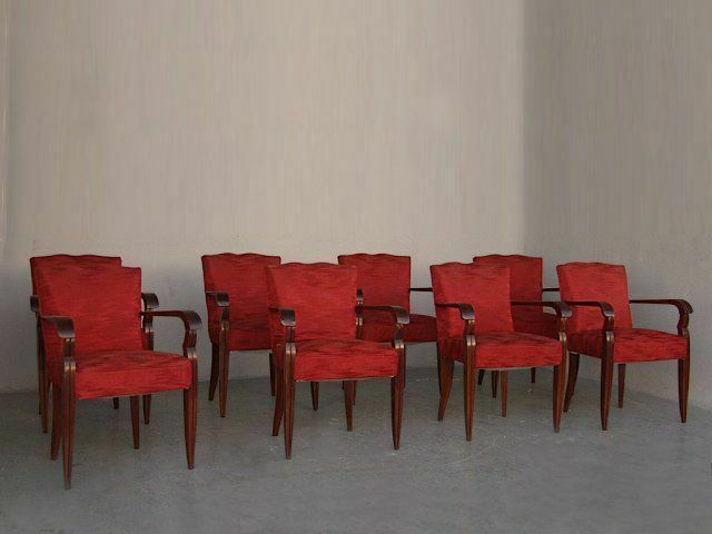 1940 Style Mahogany Armchairs (Set Of 8) photo furniture