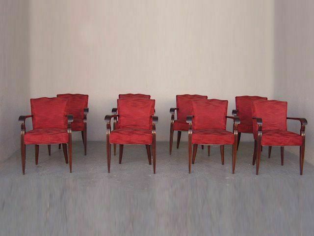 1940 Style Mahogany Armchairs (Set Of 8) photo for sale