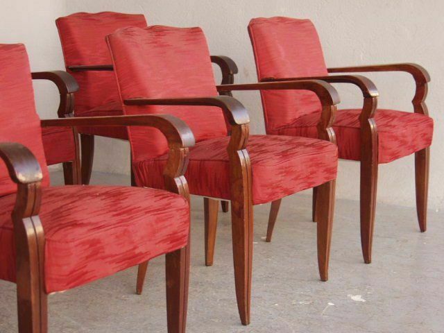 1940 Style Mahogany Armchairs (Set Of 8) photo vintage