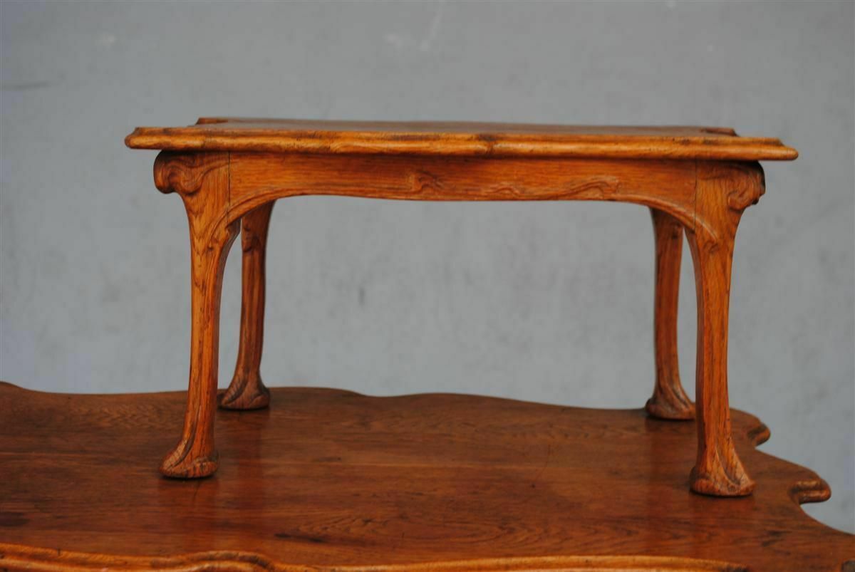 photo for sale Art Nouveau Living Room 1900 In Carved Chestnut With Ivy
