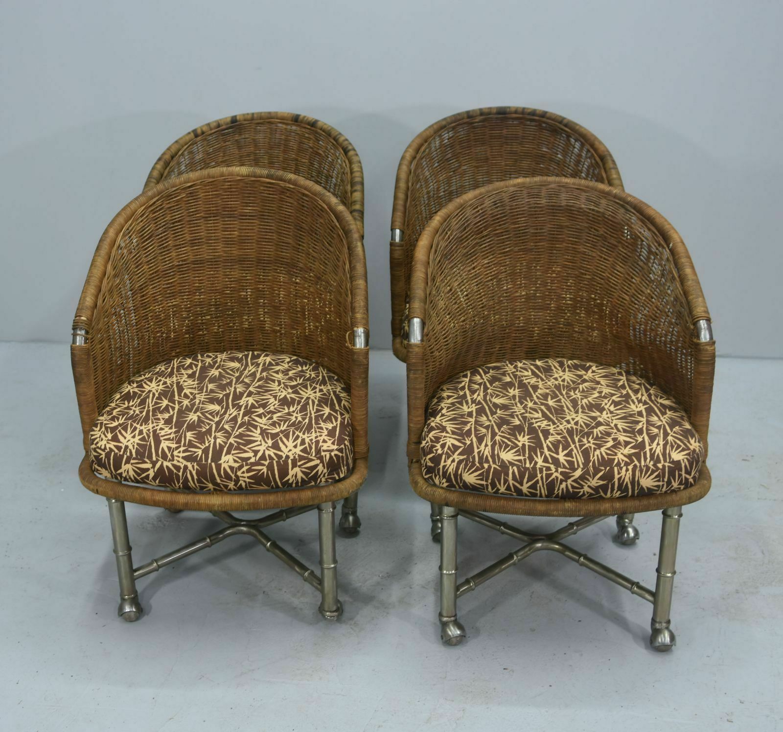 Armchairs With Faux Bamboo Base (Set Of 4) photo Furniture