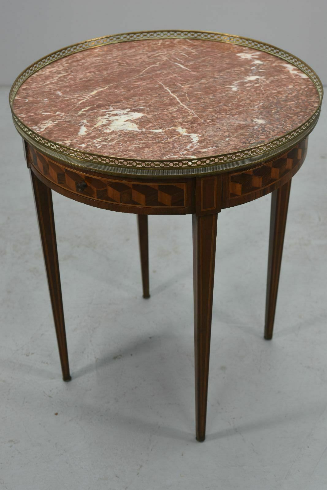 Bouillotte Table With Removable Louis XVI Style Inlaid Top photo Furniture