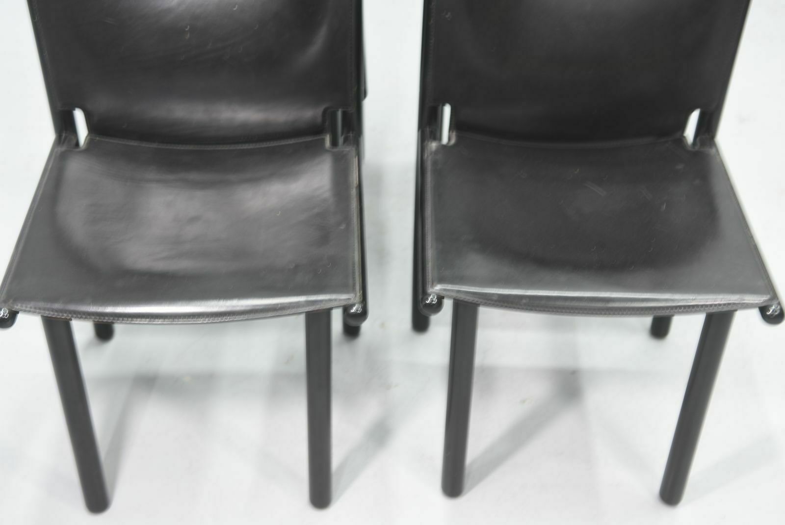 photo furniture 1980s Cassina Edition Leather Chairs (Set Of 4)