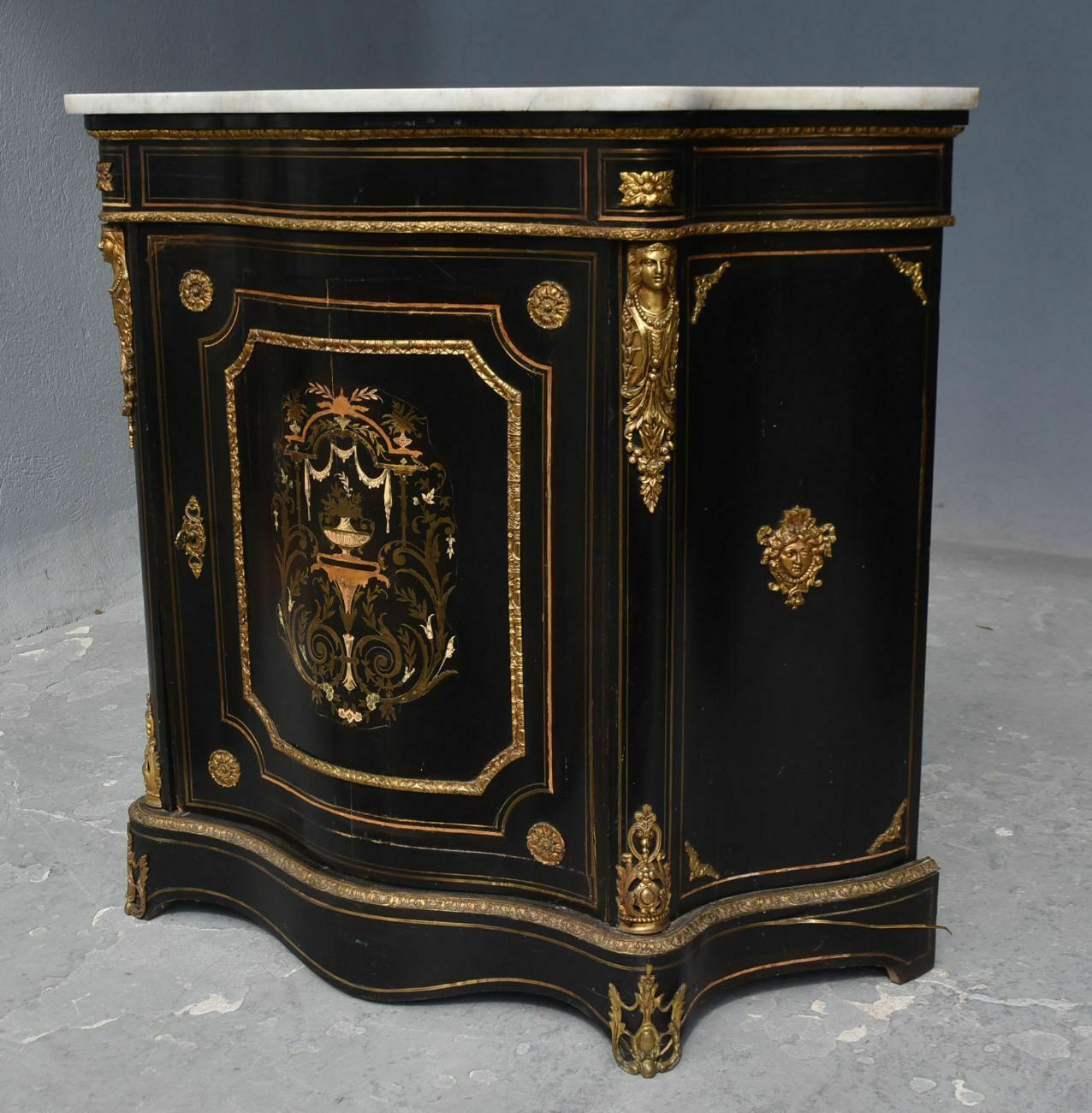Bahut Napoleon III Marqueterie Boulle   Golden Bronze Register 19th photo furniture