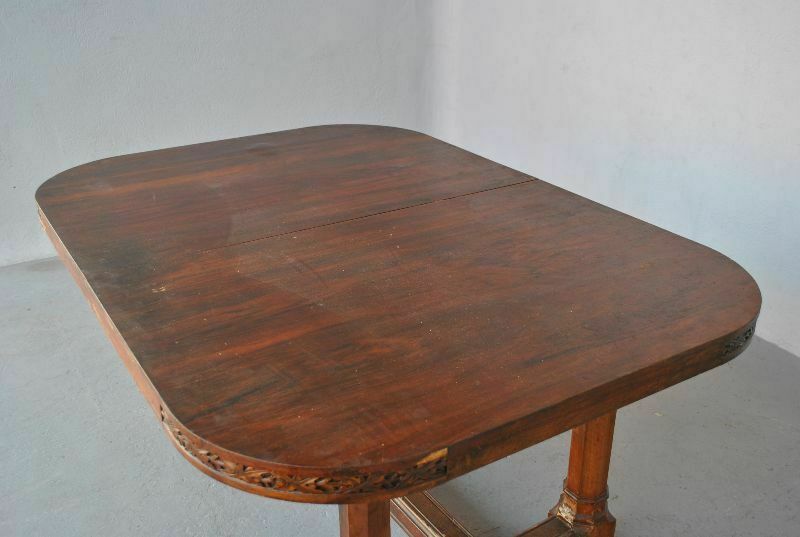 photo for sale Gothic Style Walnut Dining Table