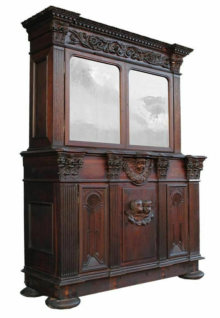 Oak Sacristy Furniture Made Up Of Old Elements