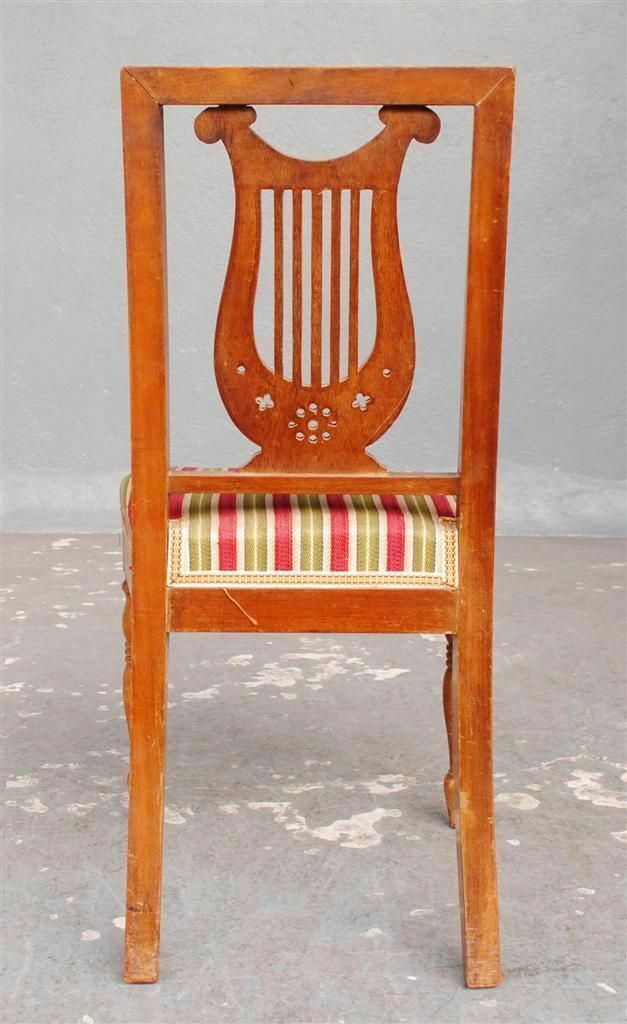 19th Century Lyre Restoration Chairs (Set Of 8) photo for sale