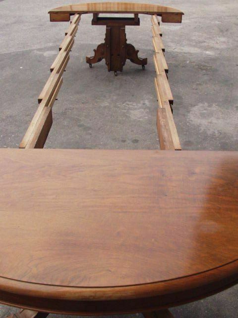 photo buy Pedestal Table Or Large Oval Table Restoration In Blond Walnut 19th Century