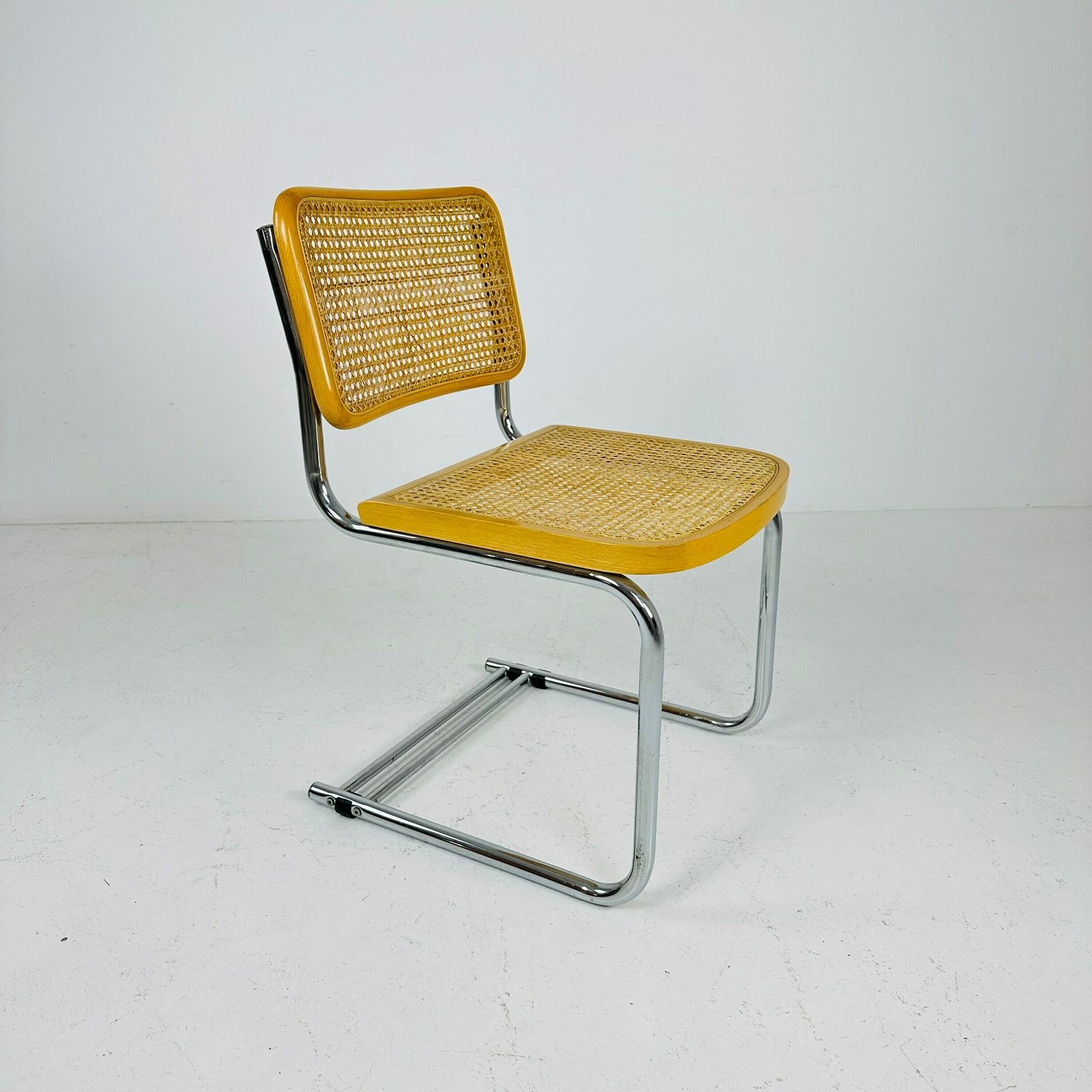 Mid Century B32 Cesca Chair Designed By Marcel Breuer, 1970s Italy photo vinterior