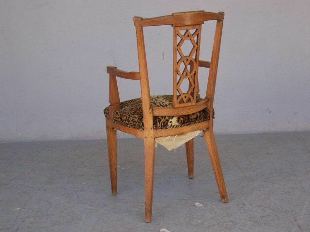 Louis XVI Period Office Armchair In Cherry Wood photo furniture