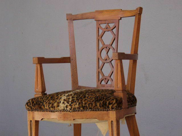 Louis XVI Period Office Armchair In Cherry Wood photo vinterior