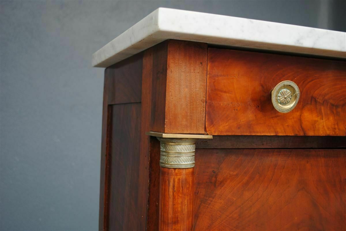 photo for sale Empire Style Flamed Mahogany Secretary From The 19th Century