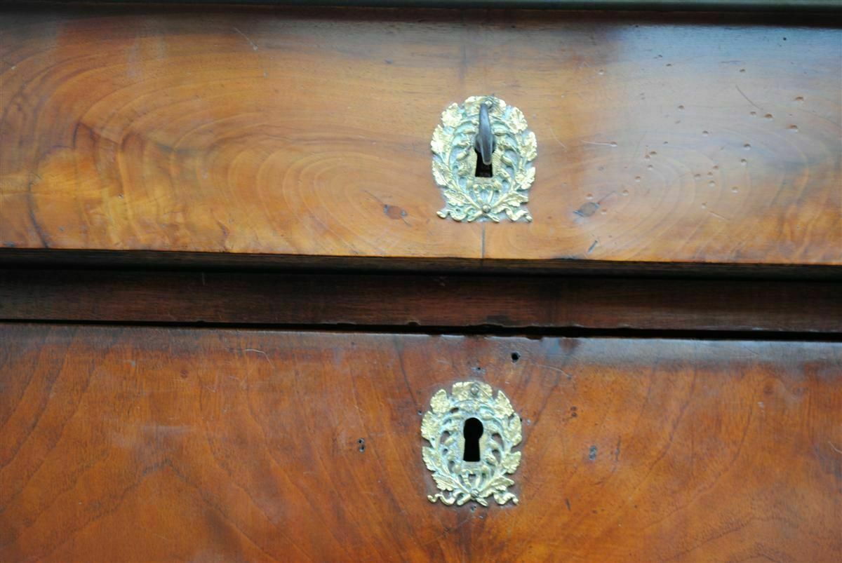 photo buy Empire Style Flamed Mahogany Secretary From The 19th Century