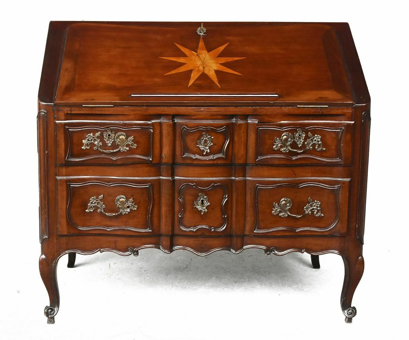 Bordeaux Scriban Secretary In Mahogany, 18th Century