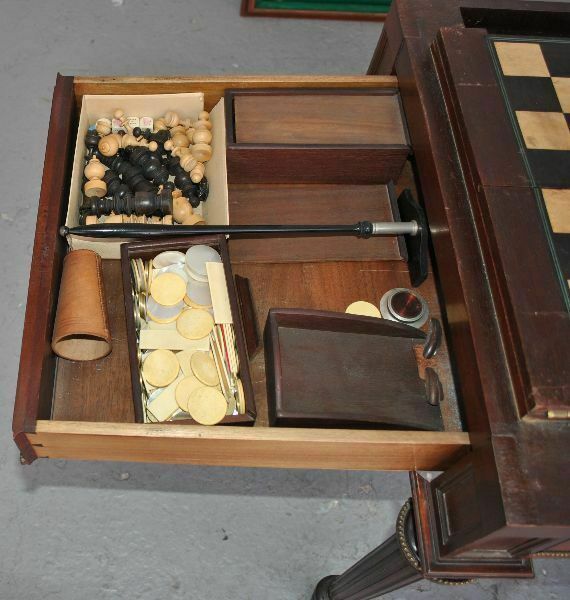Louis XVI Style Games Table And Roulette In 19th Century Mahogany photo 5735.0