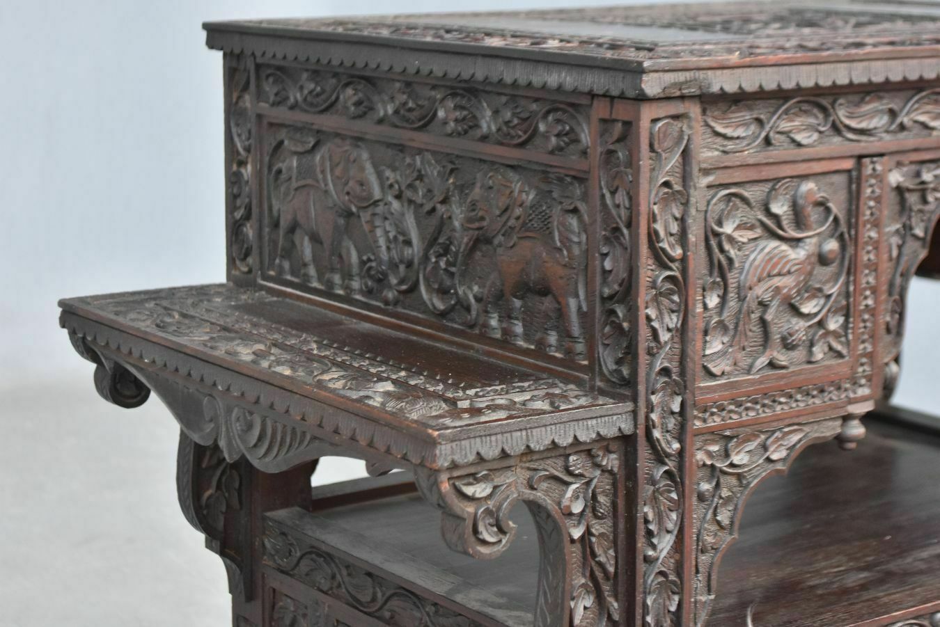 Tea Table End Of Sofa Carved Indian Rosewood 19th Century 2 photo for sale