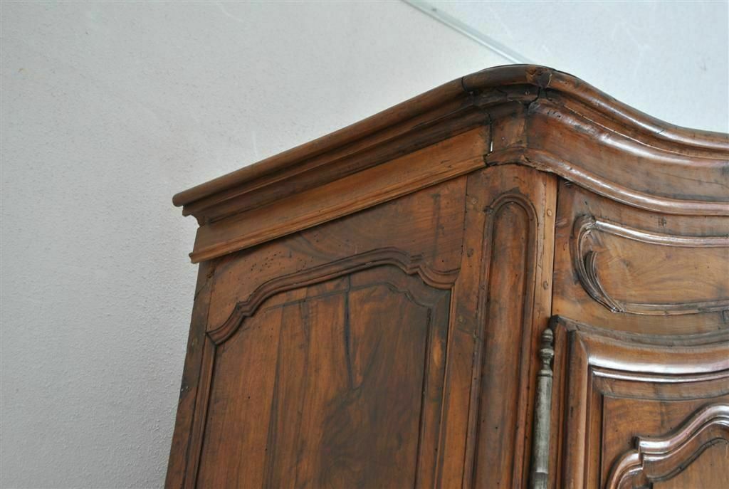 Furniture Provençal Louis XV Wardrobe From The 18th Century In Walnut photo