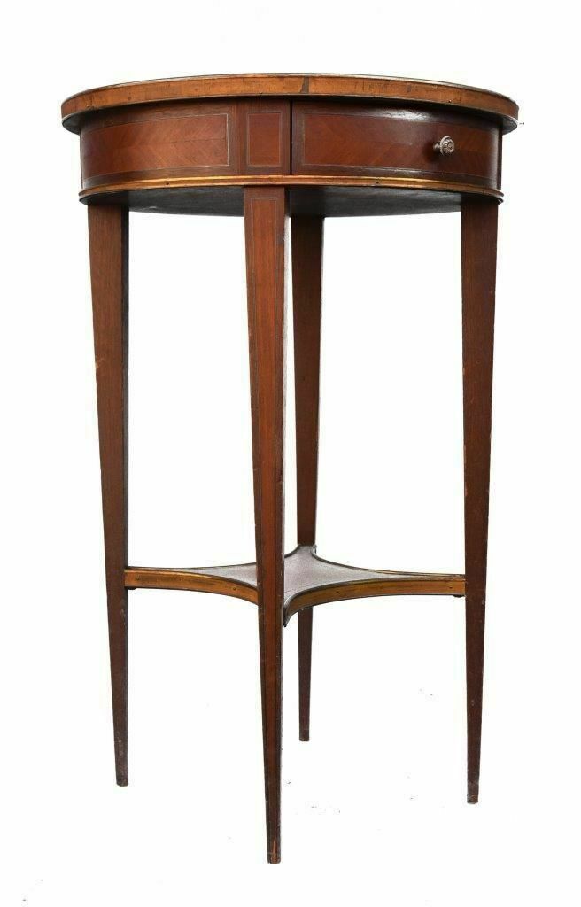 Louis XVI Style Mahogany And Bronze Pedestal Table, 1900 Period
