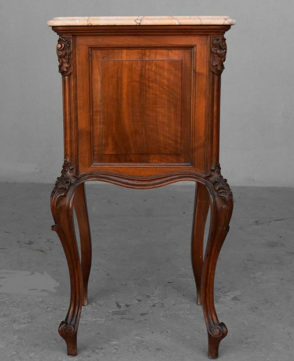 Louis XV Style Walnut Bedside Table From The Early 1900s photo for sale