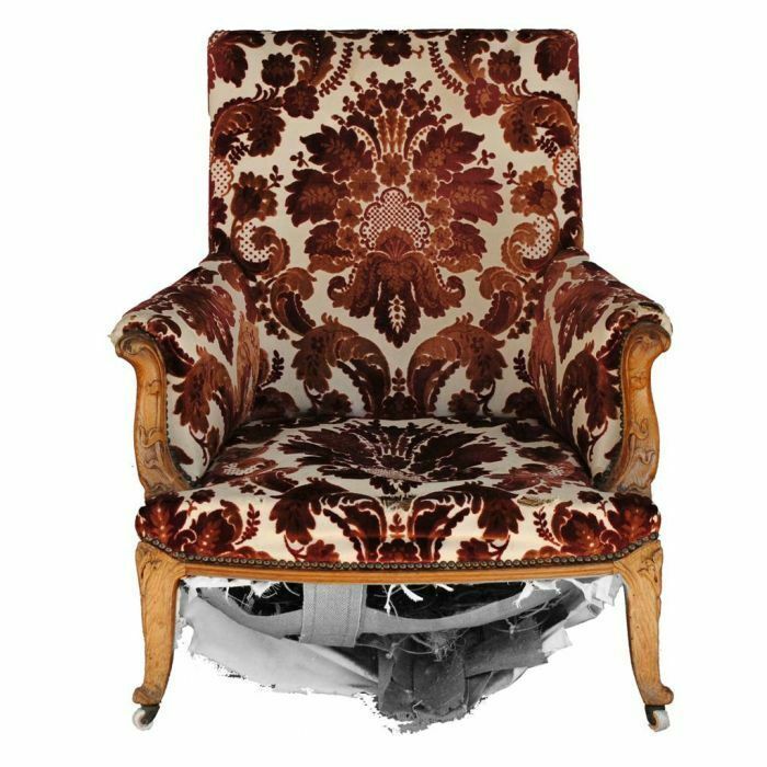 Art Nouveau Armchair 1900 In Oak (To Be Restored)