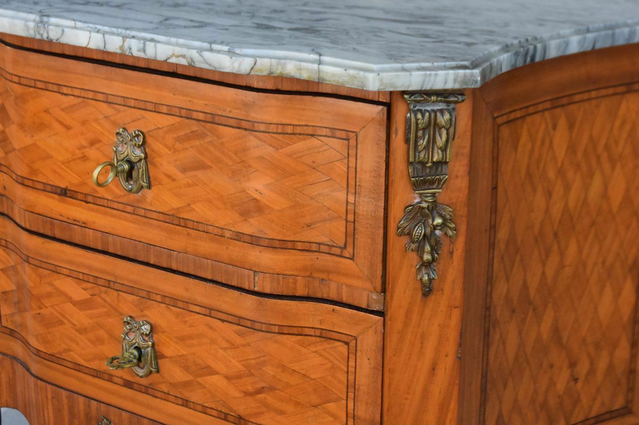 Napoleon Chest III Inlays And Golden Bronzes Late Xixth photo Furniture