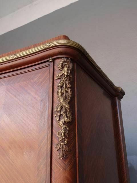 Mahogany Cabinet In Louis XVI Style, Gilded Bronze photo vinterior