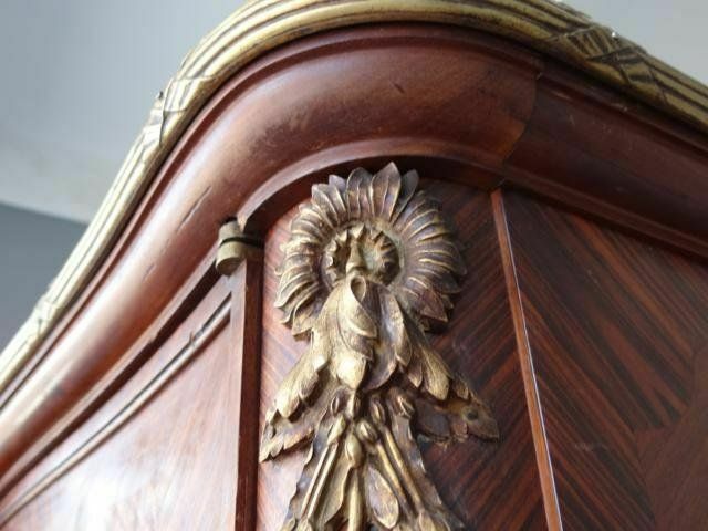 photo for sale Mahogany Cabinet In Louis XVI Style, Gilded Bronze