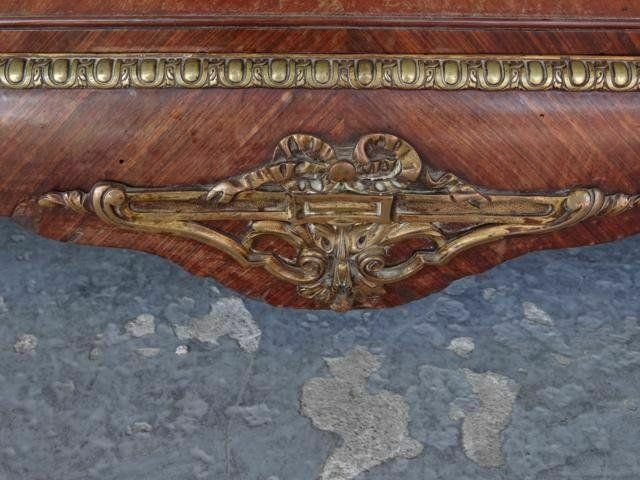 Furniture Mahogany Cabinet In Louis XVI Style, Gilded Bronze photo
