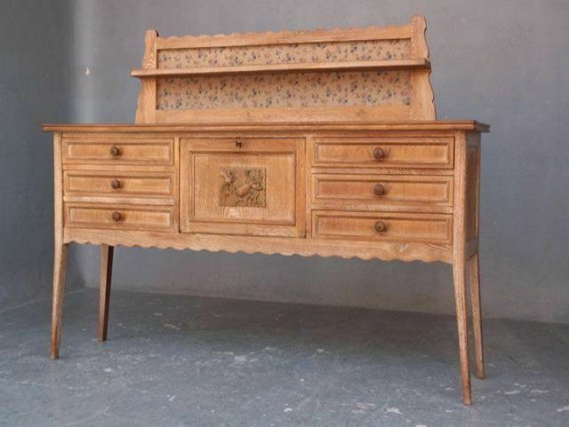 Bahut Serving In Cerusated Oak Period 1950 photo furniture