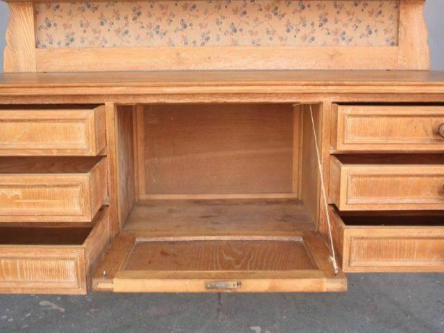 Furniture Bahut Serving In Cerusated Oak Period 1950 photo
