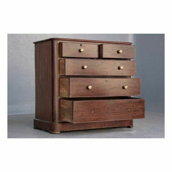 Navy Chest Of Drawers From The 1900s Mahogany photo for sale