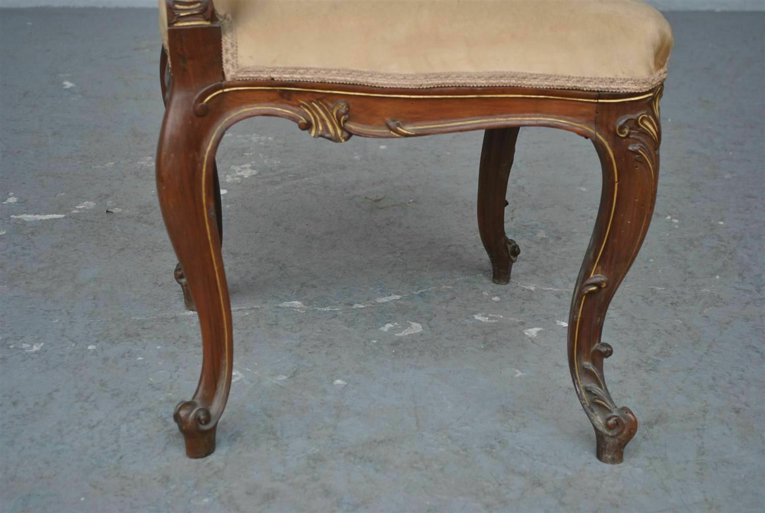 photo furniture Louis XV Style Chairs In Late 19th Century Walnut (Set Of 6)