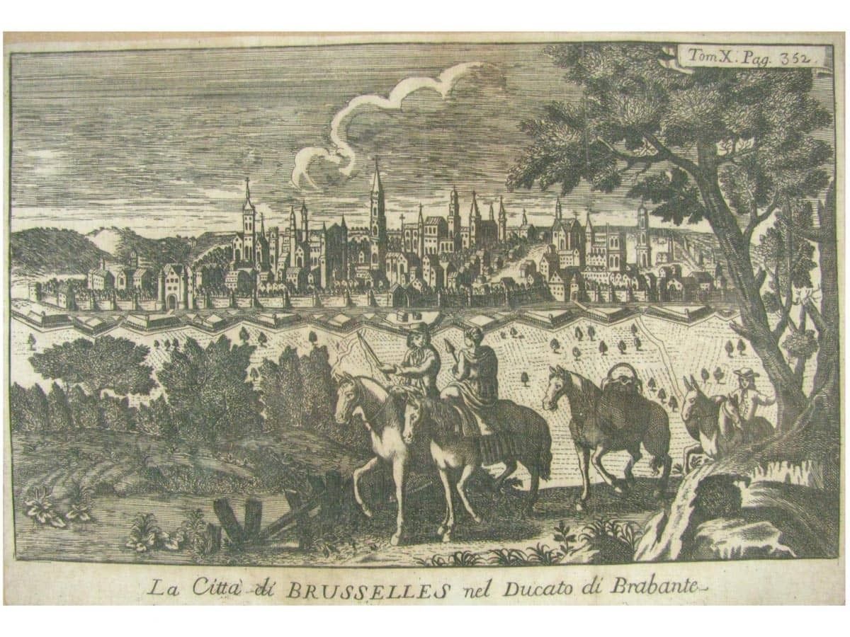 View Of Brussels. “ The City Of Brussels In The Duchy Of Brabant ” Copper Engraving Taken From “The Present State Of All The Countries And Peoples Of photo furniture